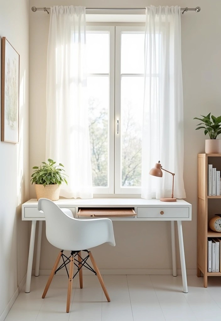 13 WFH Office Setups That'll Skyrocket Your Productivity - 1. Minimalist Marvel