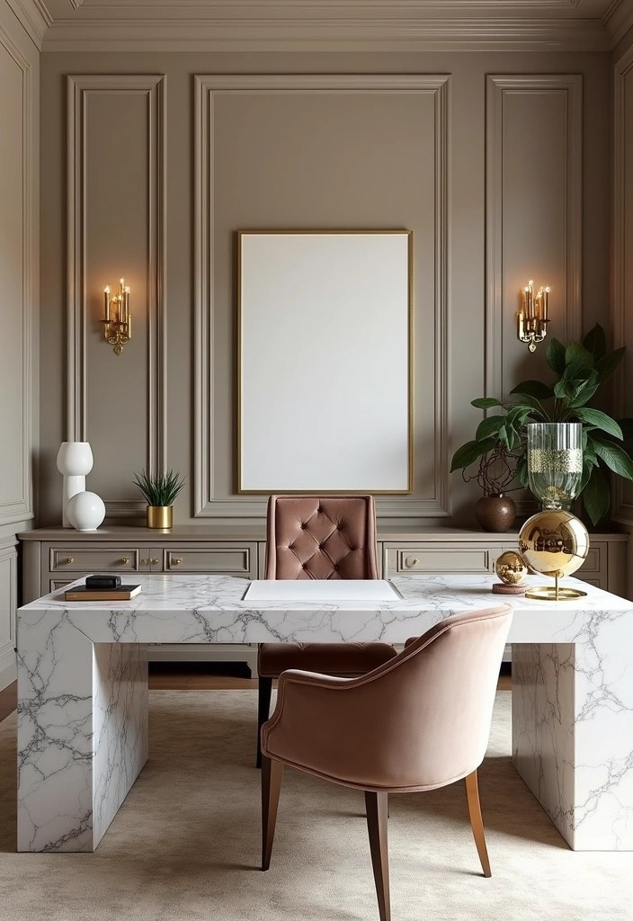 13 WFH Office Setups That'll Skyrocket Your Productivity - 11. Luxurious Elegance