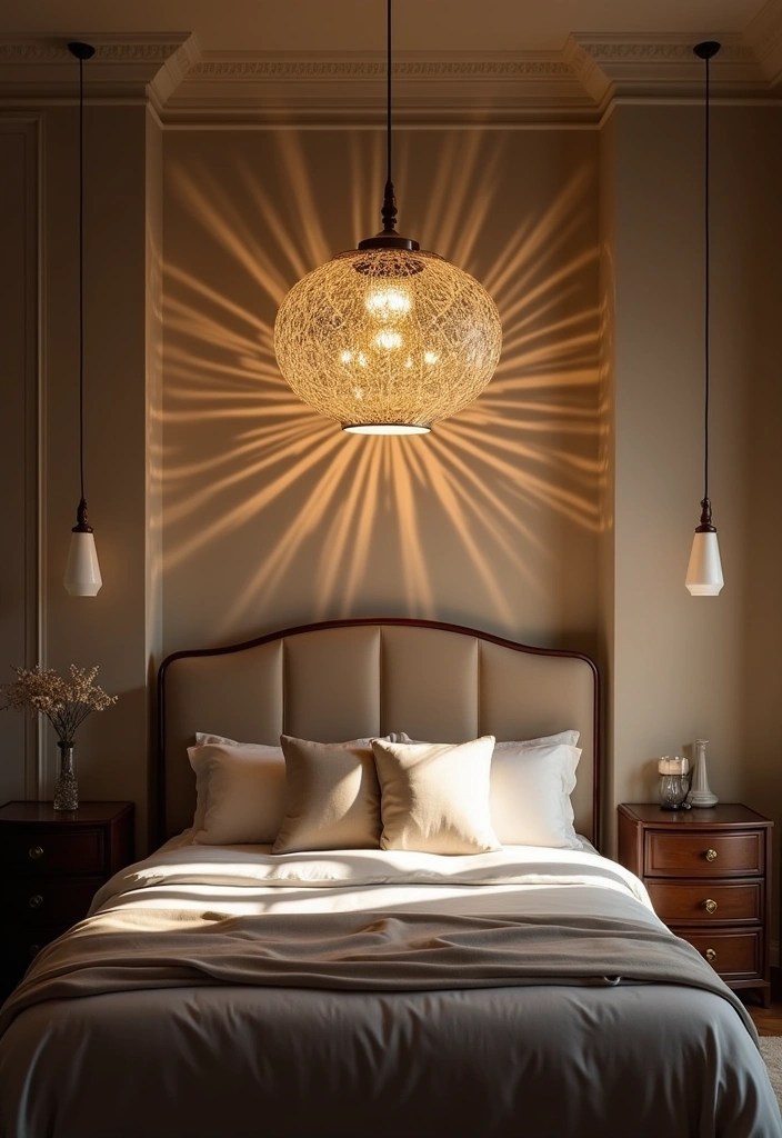 15 Stunning Bedroom Transformations Under $200 - 5. Statement Lighting Fixtures