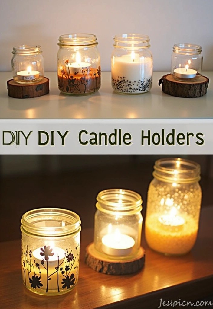 25 DIY Decor Projects That’ll Transform Your Home on a Dime! - 11. DIY Candle Holders