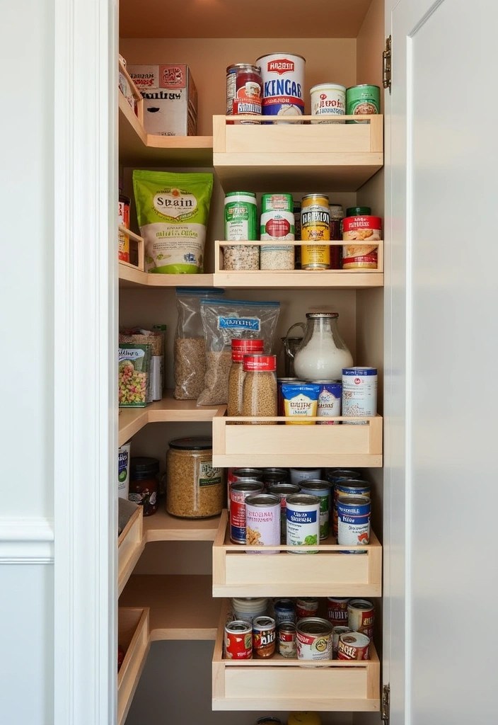 15 Kitchen Organization Hacks That Will Change Your Life! - 2. Pull-Out Pantry Shelves