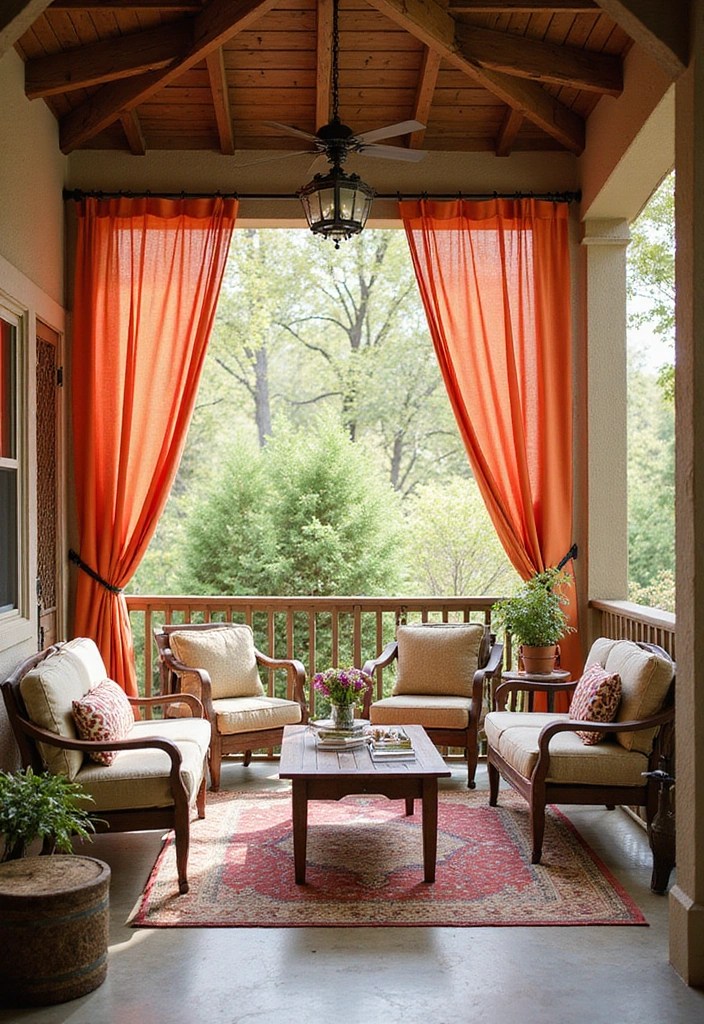 20 Stunning Outdoor Decor Ideas That Will Make Your Neighbors Envious This Summer! - 16. Colorful Patio Curtains