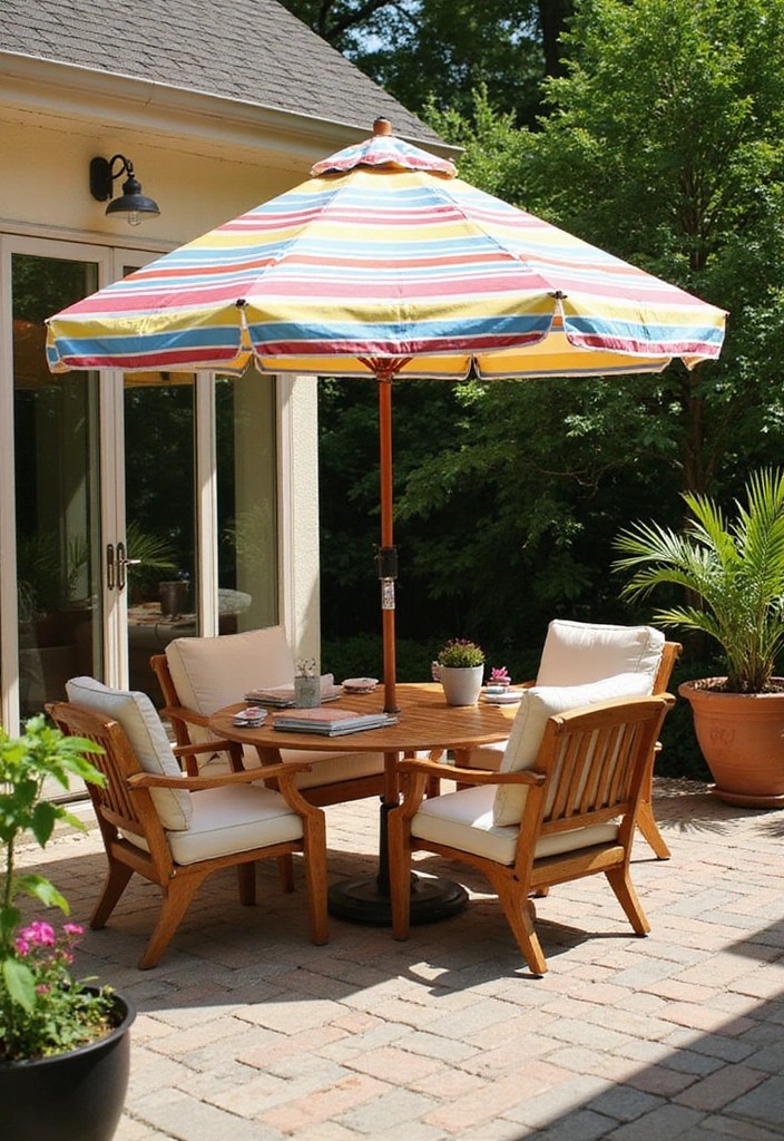 20 Stunning Outdoor Decor Ideas That Will Make Your Neighbors Envious This Summer! - 9. Colorful Patio Umbrellas