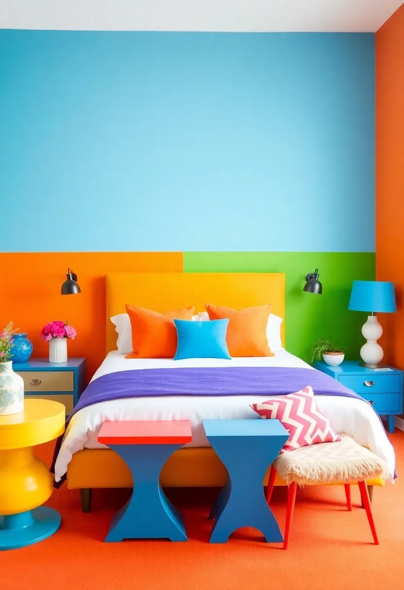 22 Dreamy Bedroom Makeovers That'll Turn Your Sleep Space Into a Sanctuary! - 15. Bold Color Blocking