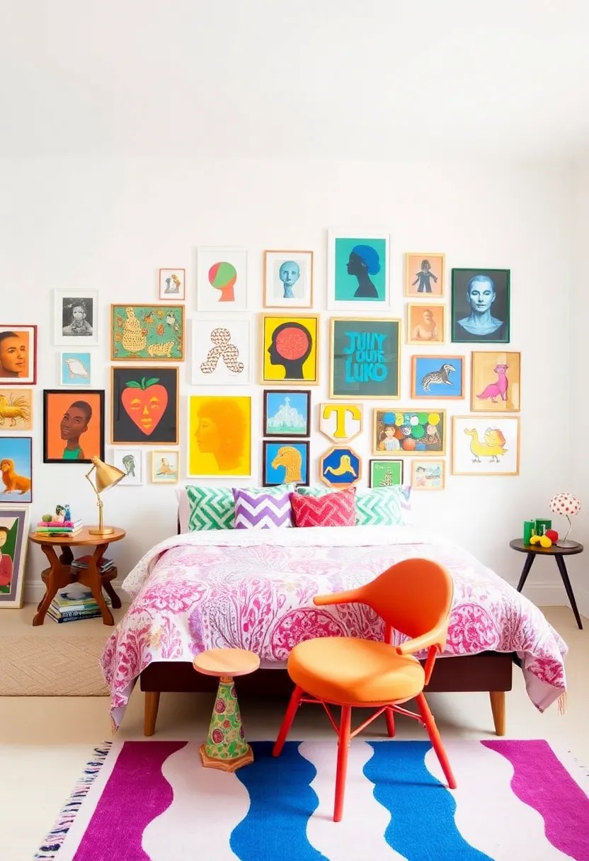 22 Dreamy Bedroom Makeovers That'll Turn Your Sleep Space Into a Sanctuary! - 9. Artistic Expression