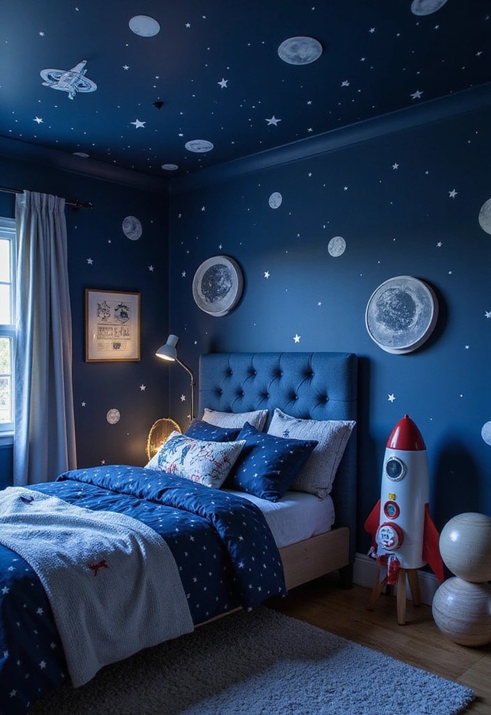 22 Vibrant and Playful Kids’ Room Decor Ideas: Blending Fun with Functionality - 6. Space Explorer's Paradise