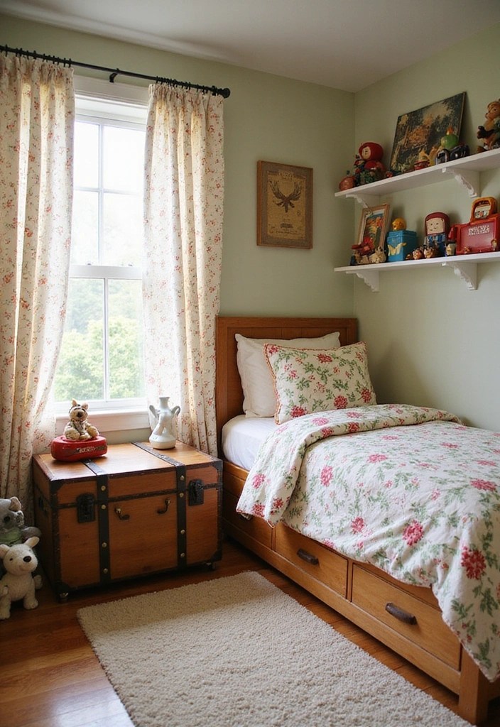 22 Vibrant and Playful Kids’ Room Decor Ideas: Blending Fun with Functionality - 7. Vintage Toy Wonderland